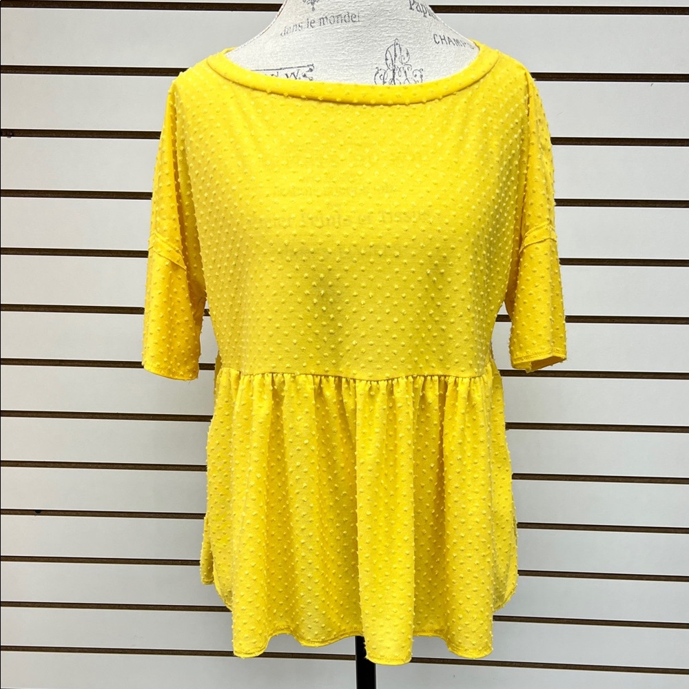 Yellow Textured Women's Top